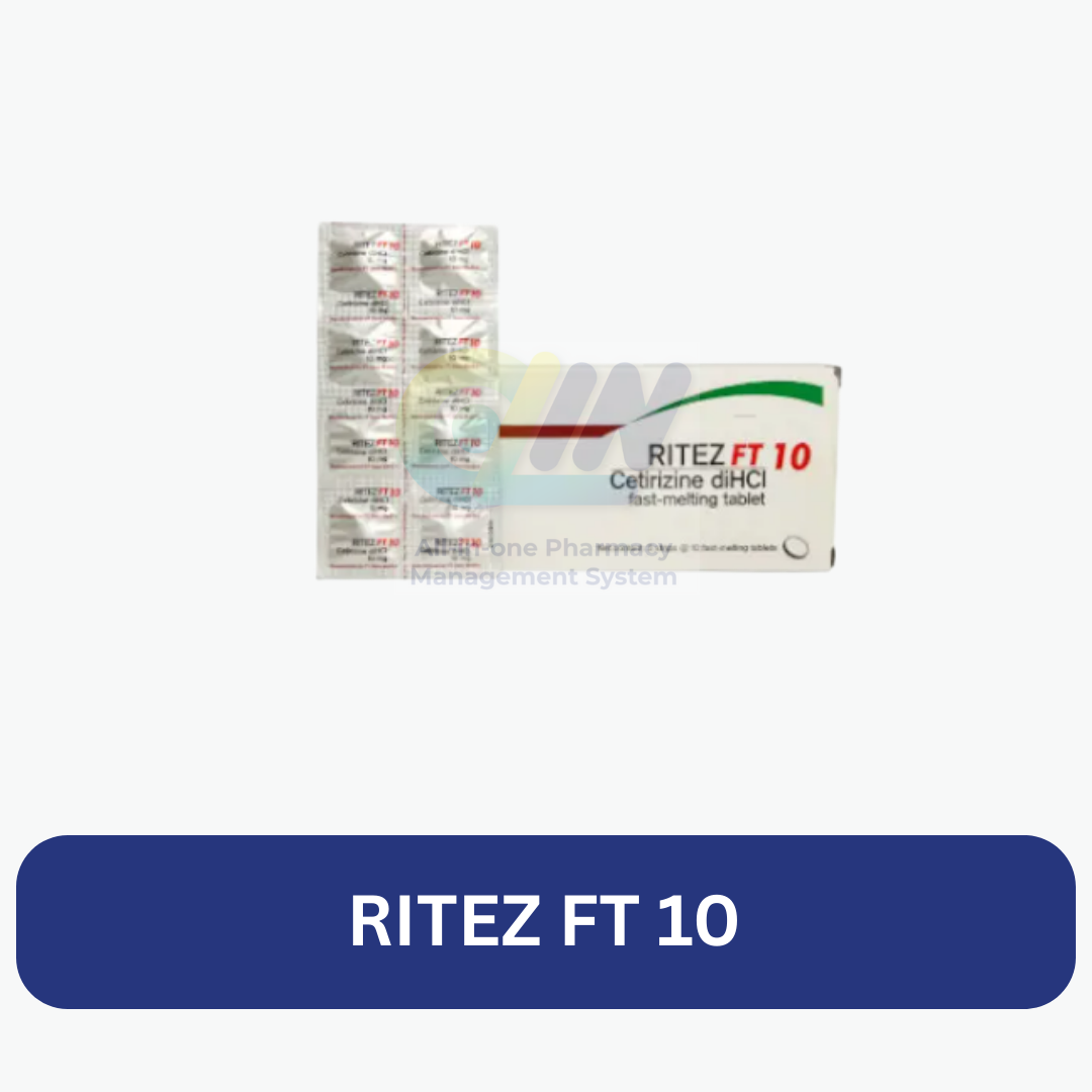 Ritez FT 10 Mg 3 Strip @ 10 Tablet
